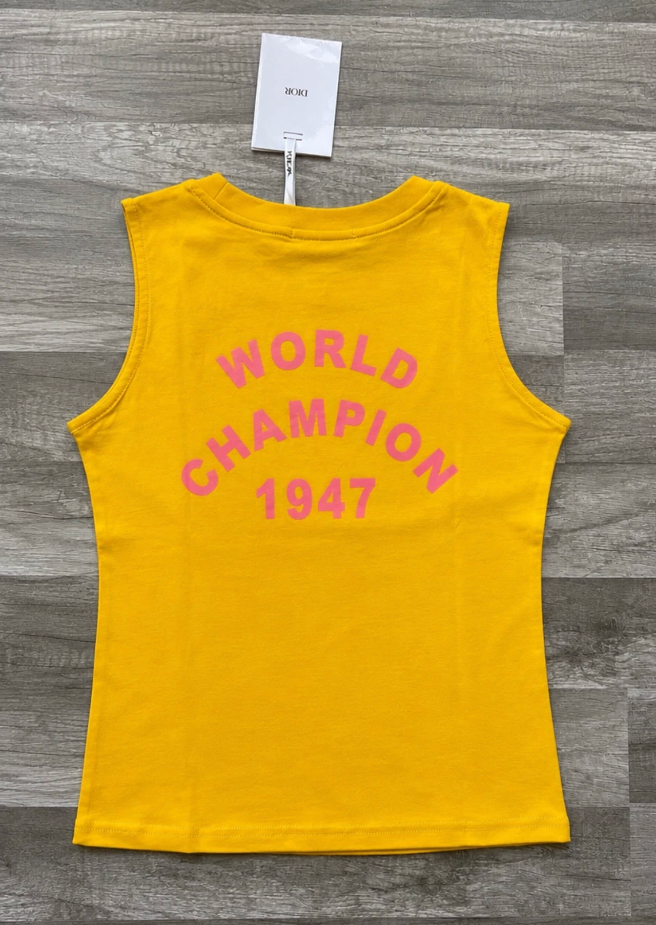 Christian Dior J’Adore Dior Tank Top Cami World Champion 1947 Yellow