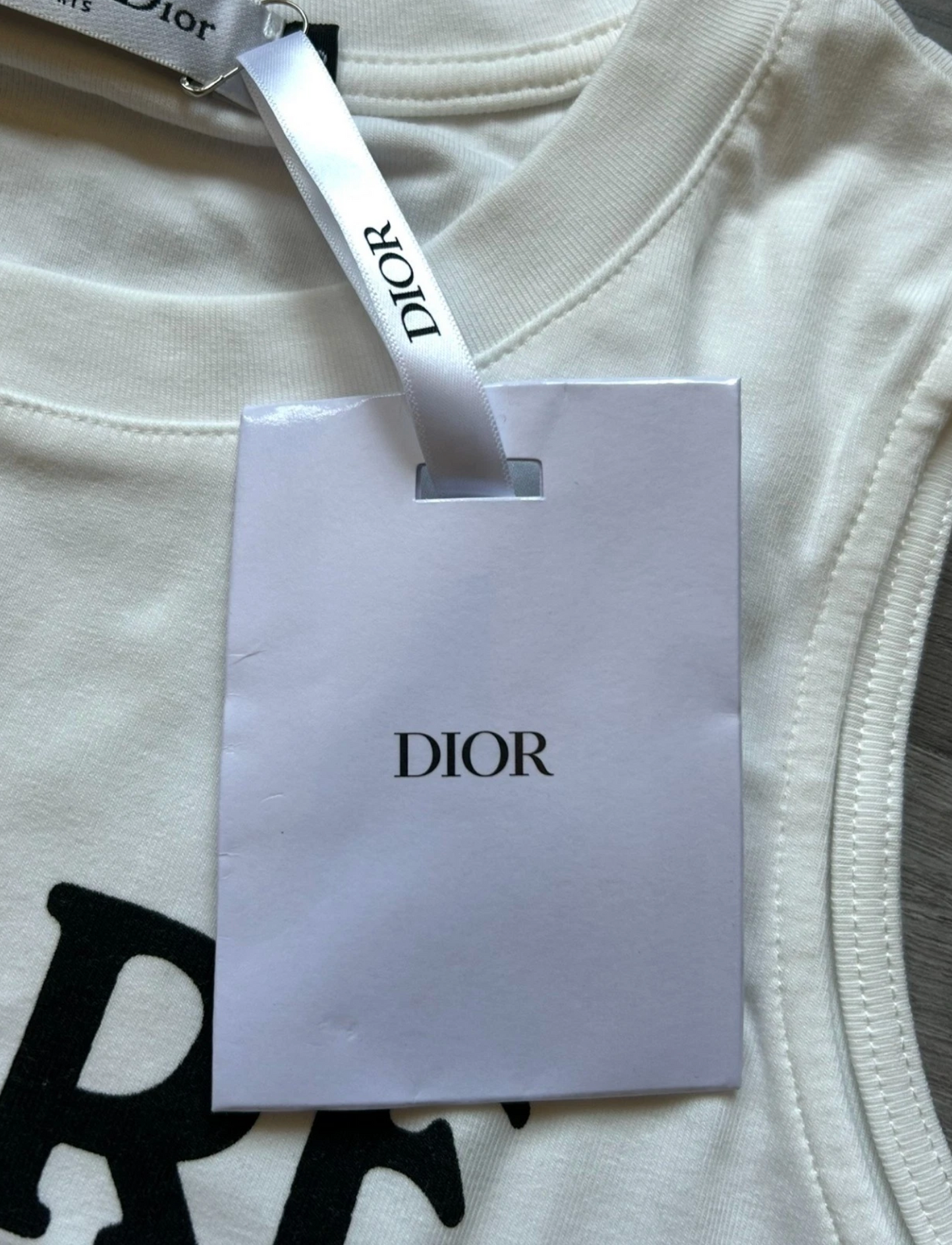 Christian Dior J’Adore Dior Tank Top Cami World Champion 1947 White and Black