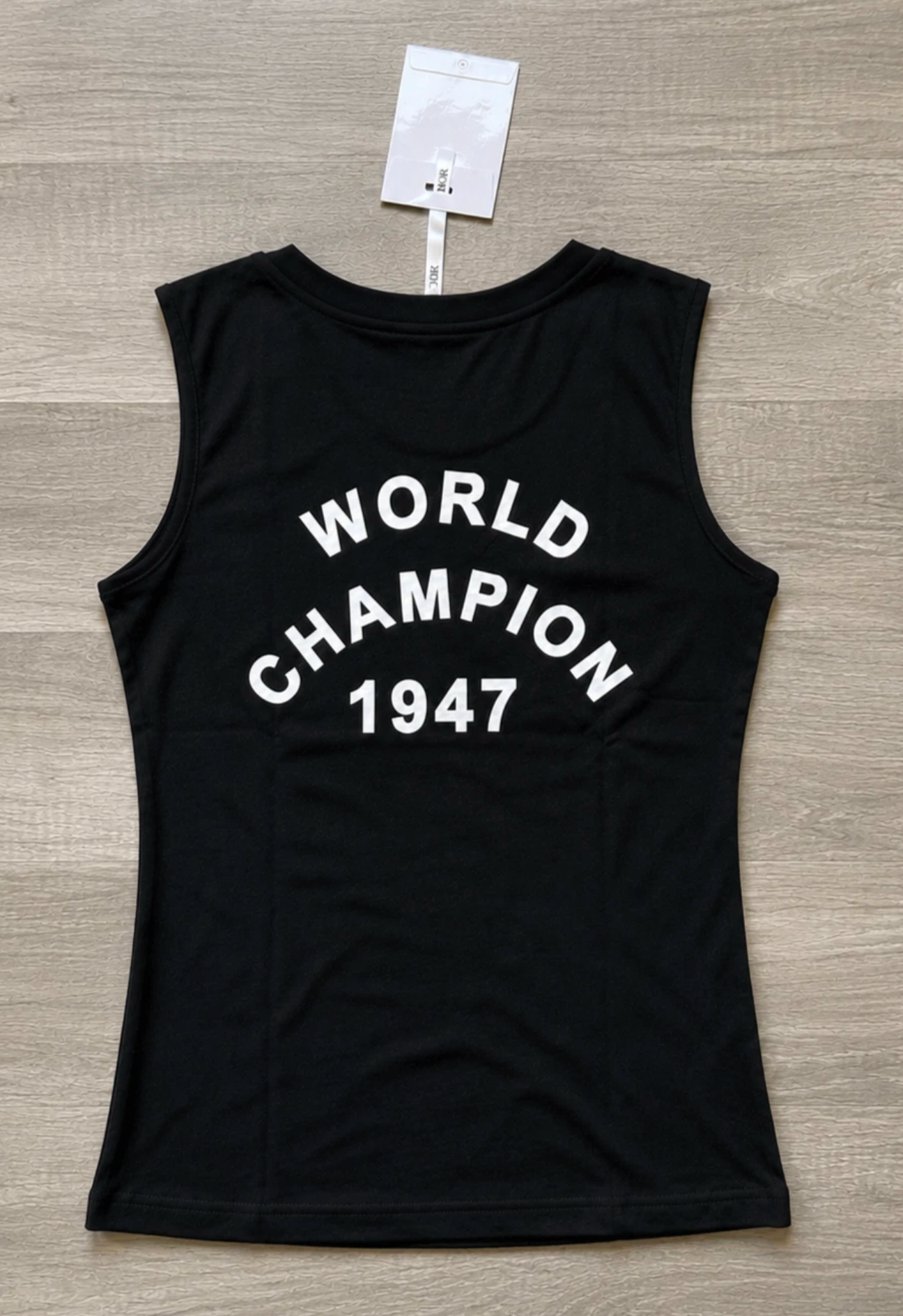 Christian Dior J’Adore Dior Tank Top Cami World Champion 1947 Black and White
