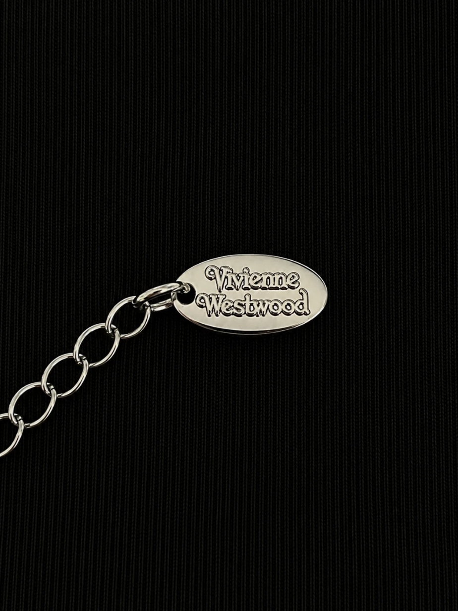 Vivienne Westwood Small Orb Necklace Pendant Black Brand New