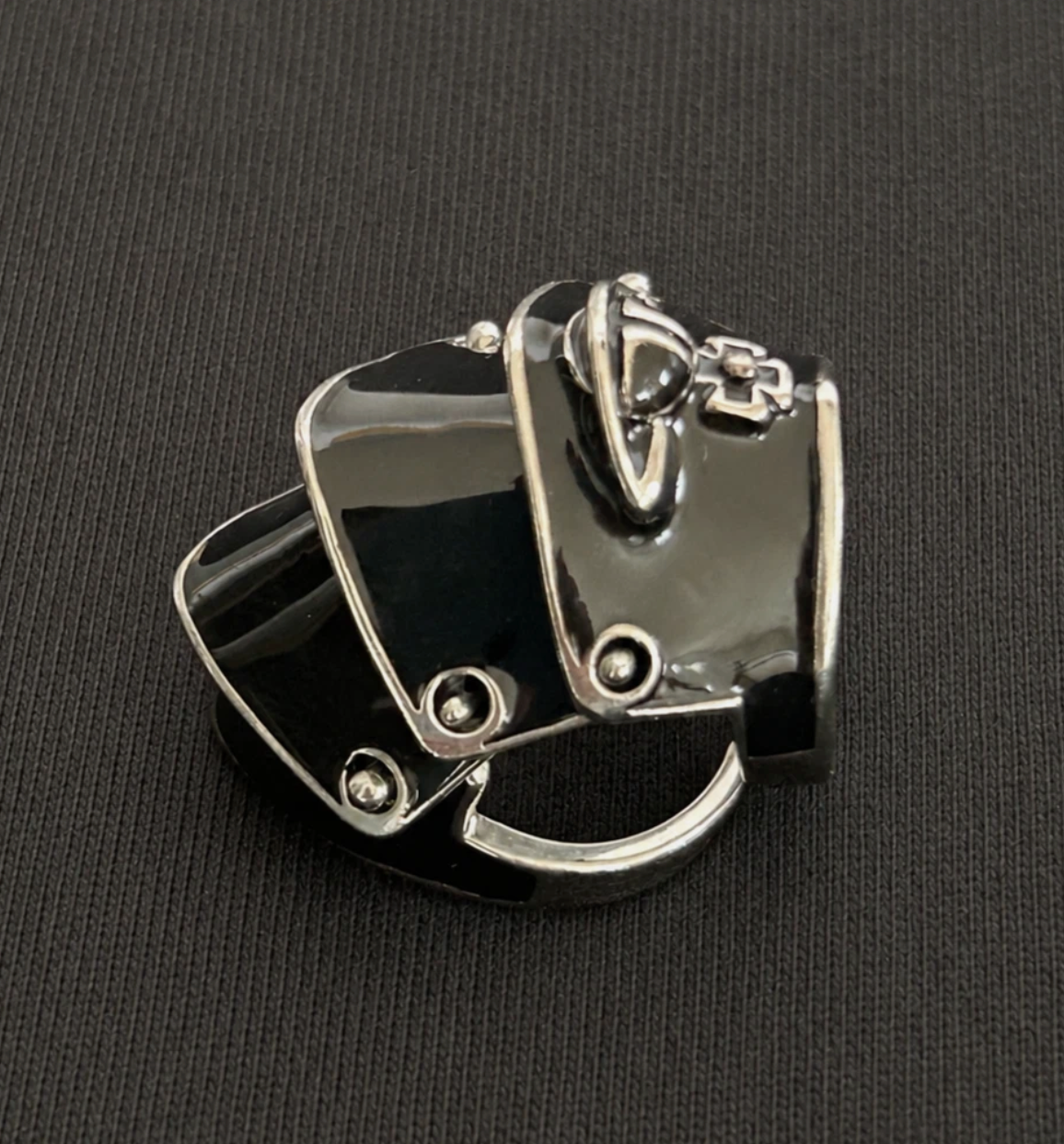 Vivienne Westwood Armor Ring Black Brand New