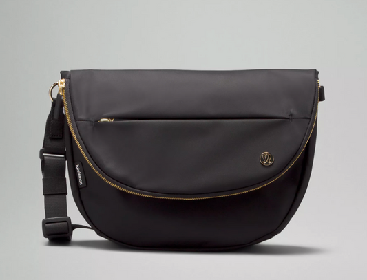 Lululemon All Night Festival Bag Black and Gold Hardware New With Tags 5L